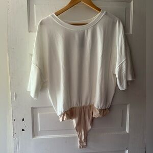 Wishlist White and Cream Boxy Bodysuit